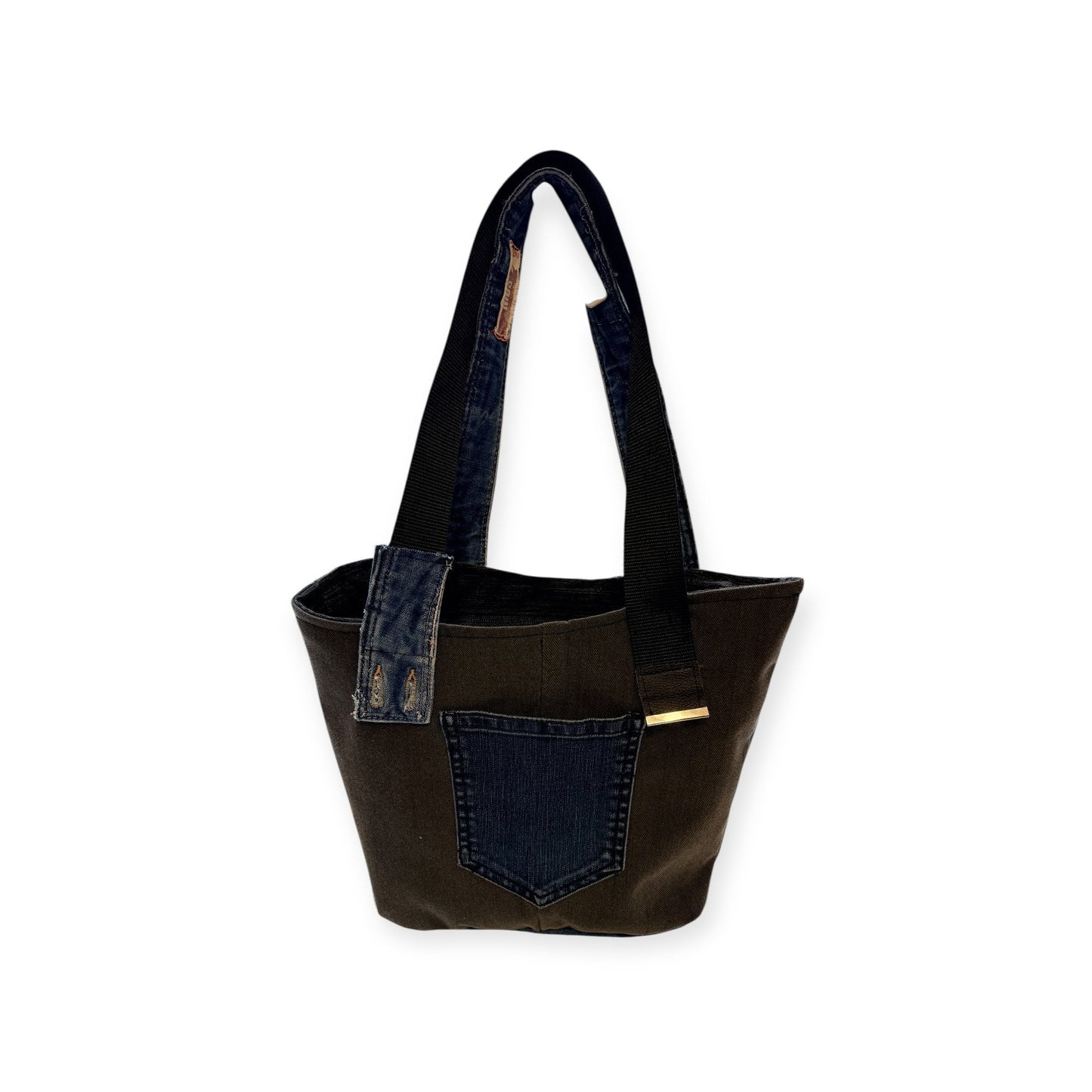 Olkalaukku Farkkuraita - Lahja ja Sisustus Juuttisäkki