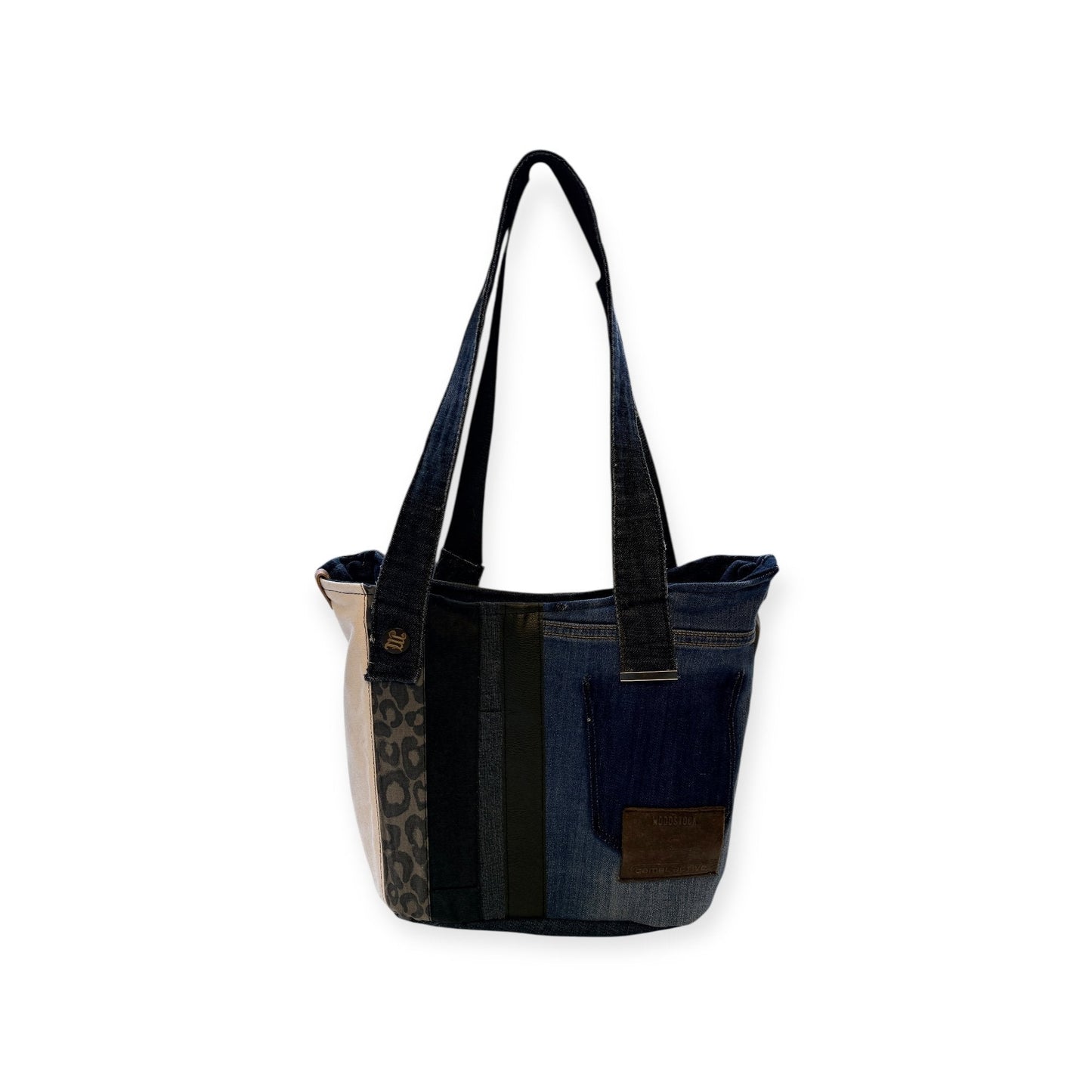 Olkalaukku Farkkuraita - Lahja ja Sisustus Juuttisäkki