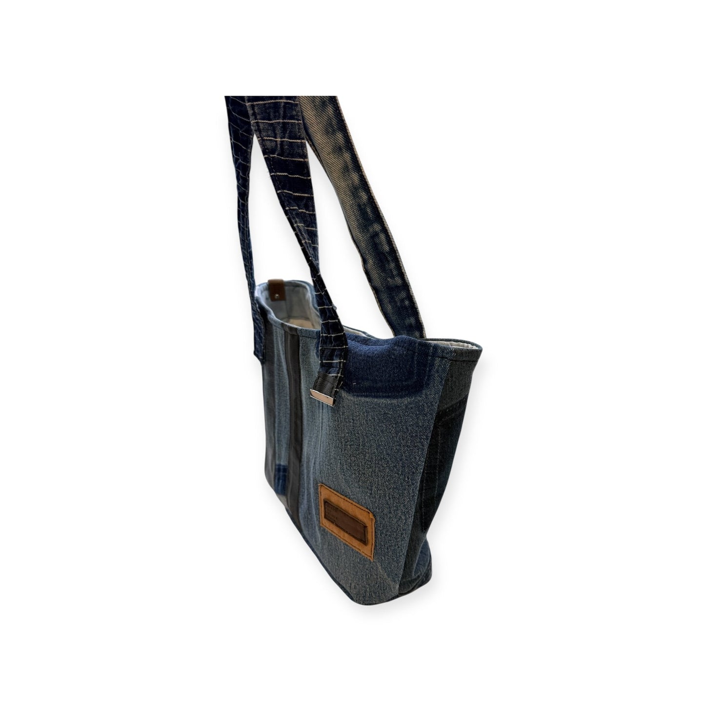 Olkalaukku Farkkuraita - Lahja ja Sisustus Juuttisäkki