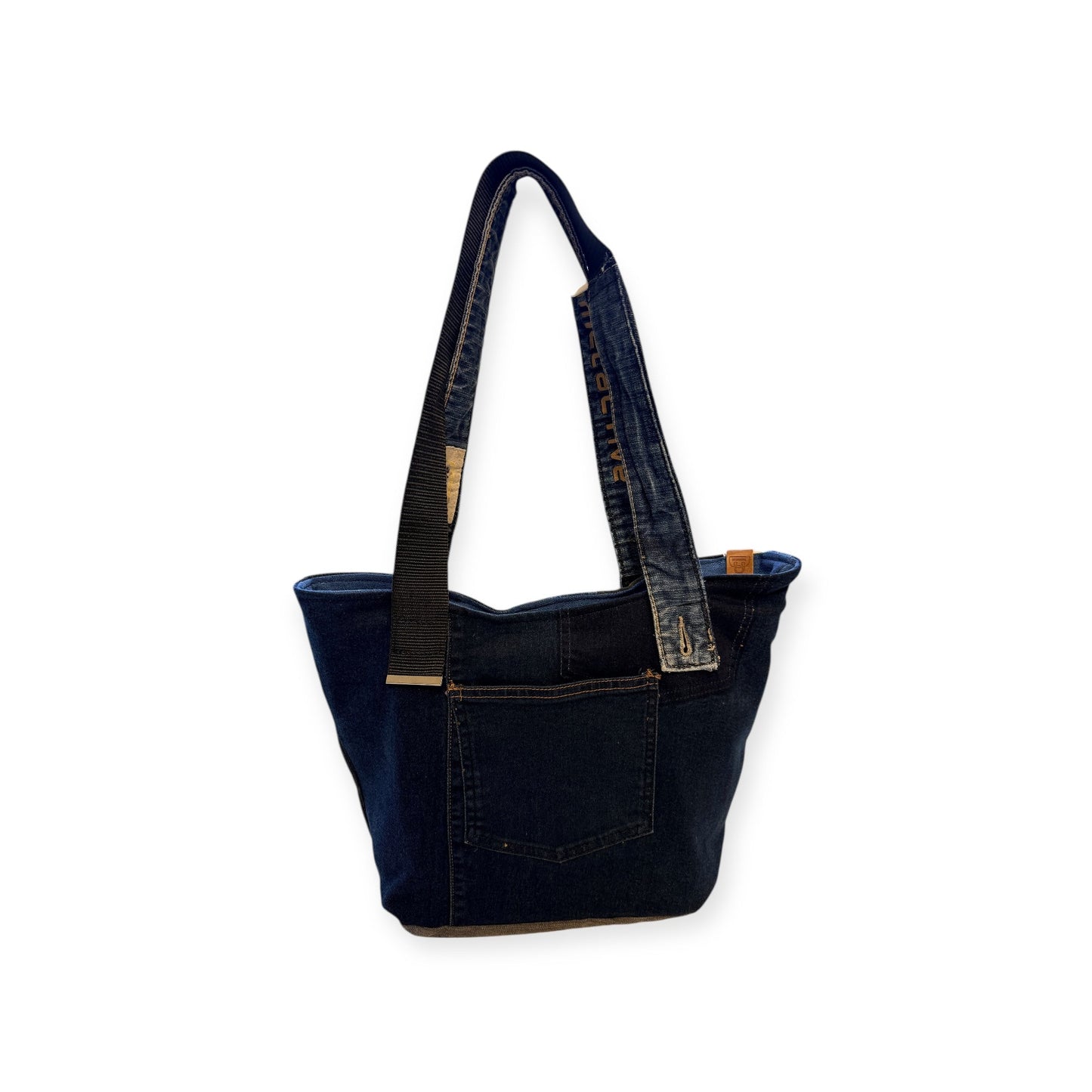 Olkalaukku Farkkuraita - Lahja ja Sisustus Juuttisäkki