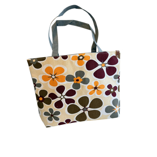 Olkalaukku Kukka - Lahja ja Sisustus Juuttisäkki