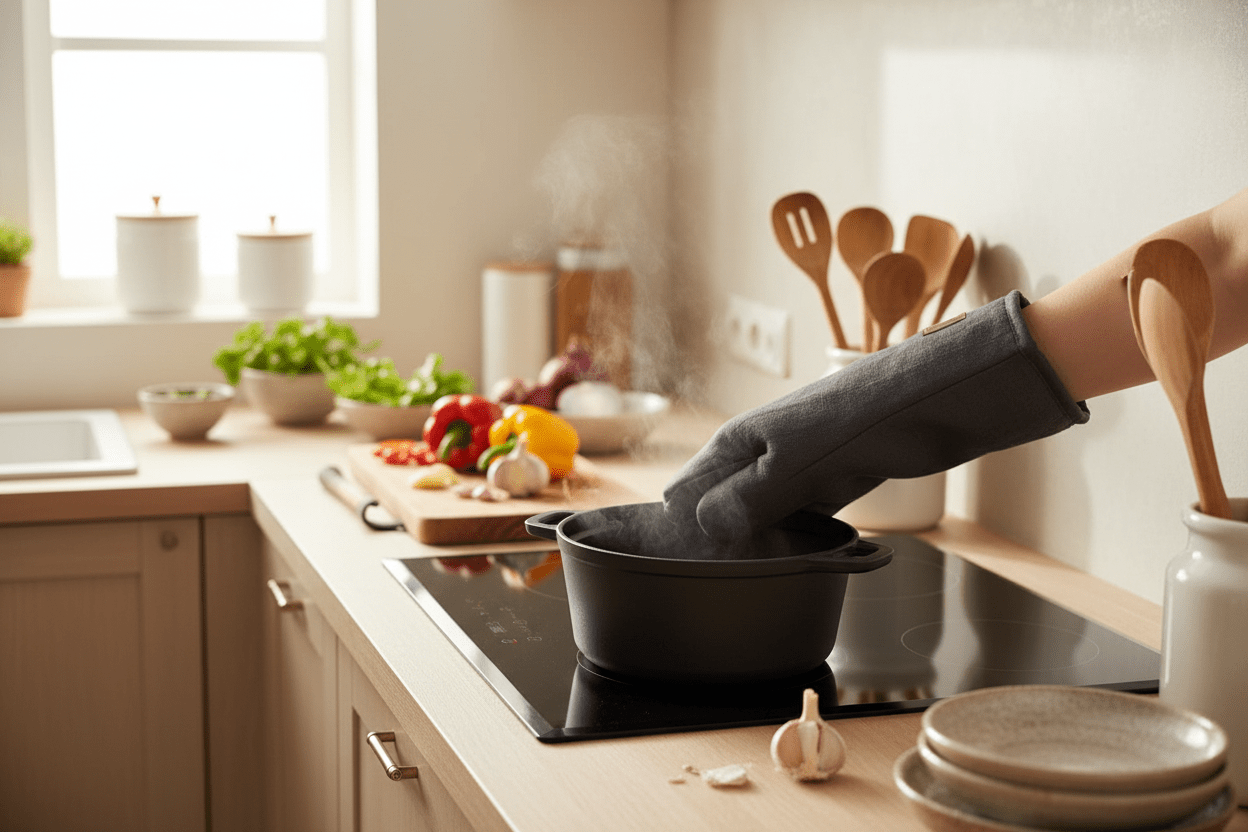 Patakinnas käytössä keittiössä