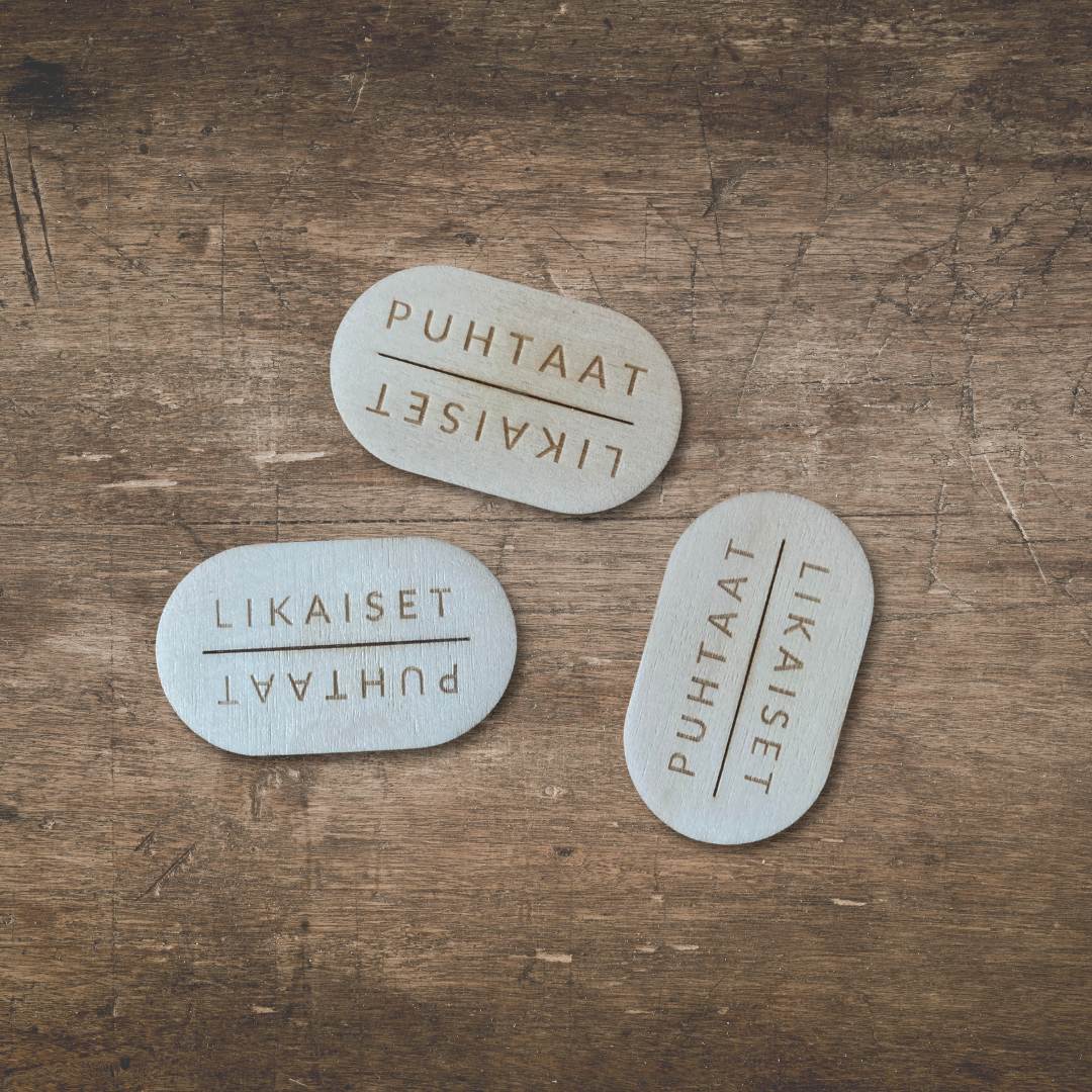 Puhtaat | Likaiset - magneetti astianpesukoneeseen - Lahja ja Sisustus Juuttisäkki