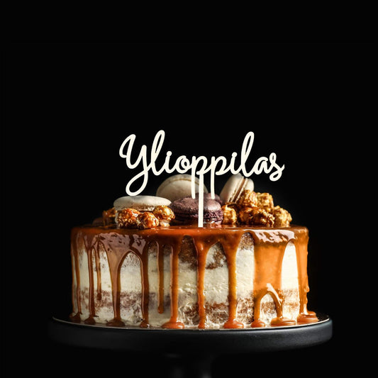 Puinen ylioppilas - kakkukoriste - Lahja ja Sisustus Juuttisäkki