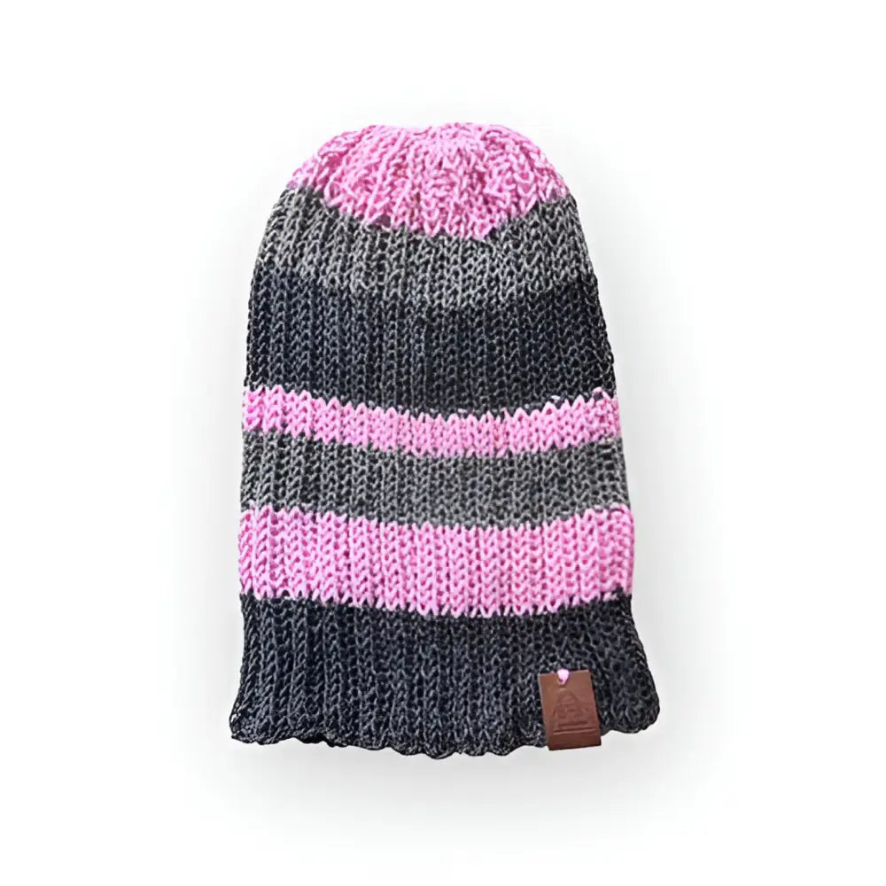 Puuvillapipo Pink Beanies harmaa-pinkki