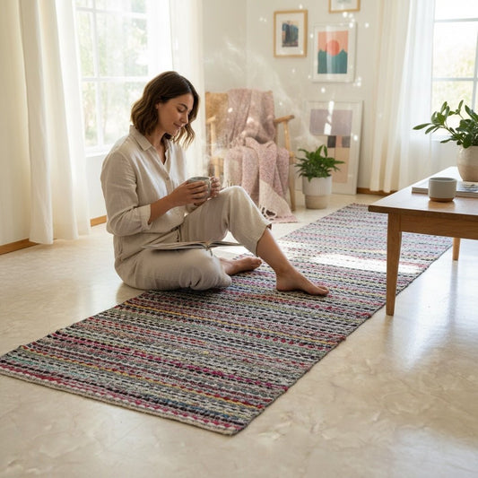 Räsymatto Raija - Lahja ja Sisustus Juuttisäkki