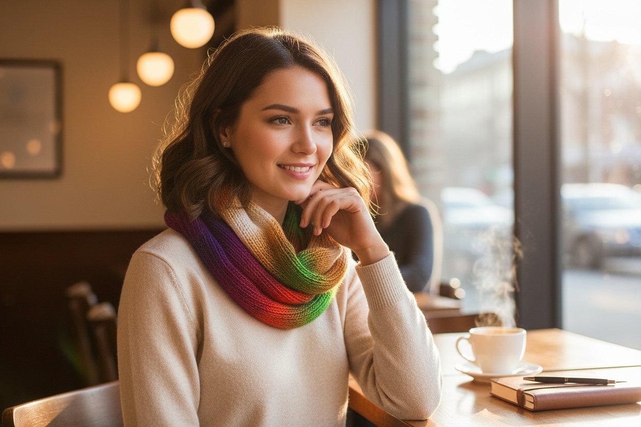 Tuubihuivi Revontuli - Lahja ja Sisustus Juuttisäkki