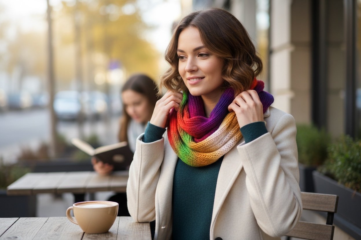 Tuubihuivi Revontuli - Lahja ja Sisustus Juuttisäkki