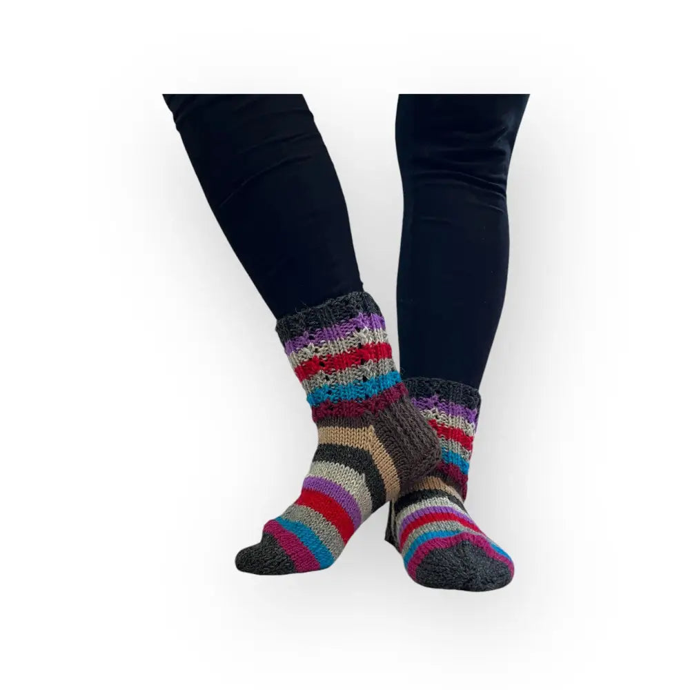 Värikkäät raitasukat Socks 38-39