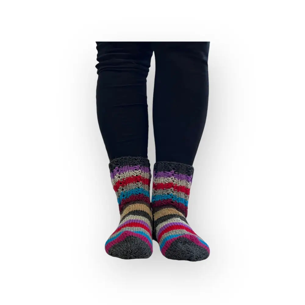 Värikkäät raitasukat Socks 38-39