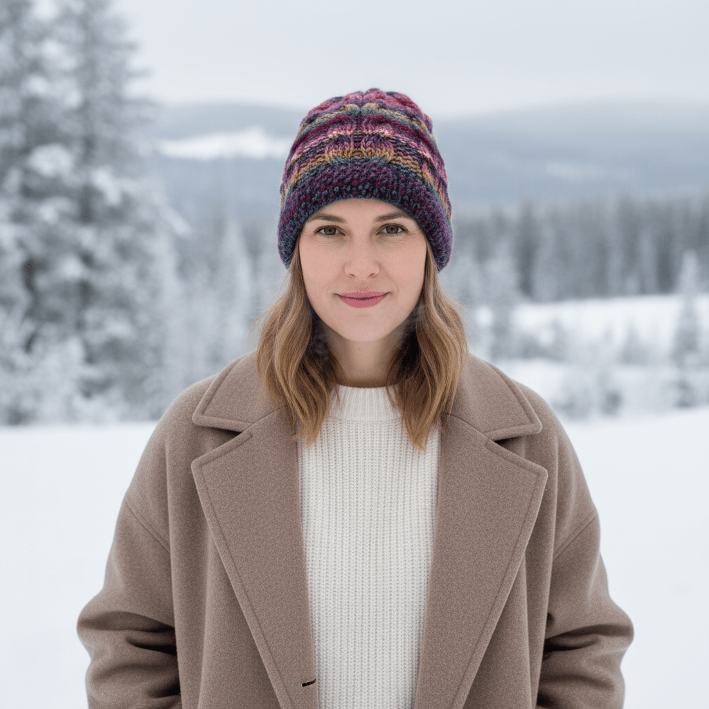 Villapipo Palmikko - Viininpunainen