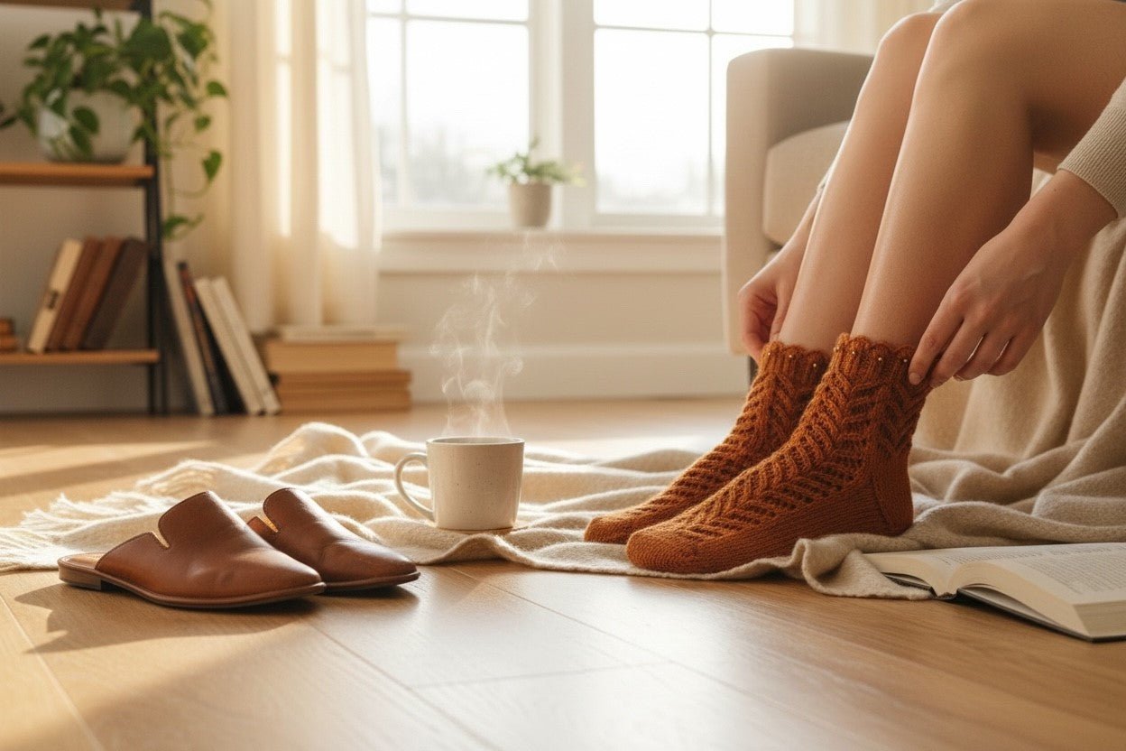 Villasukat Noora - Lahja ja Sisustus Juuttisäkki