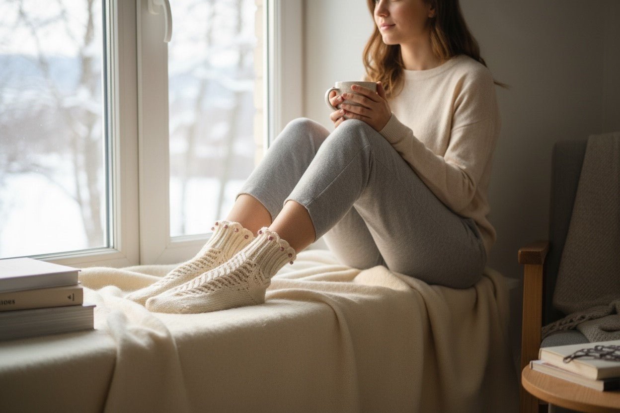 Villasukat Noora - Lahja ja Sisustus Juuttisäkki