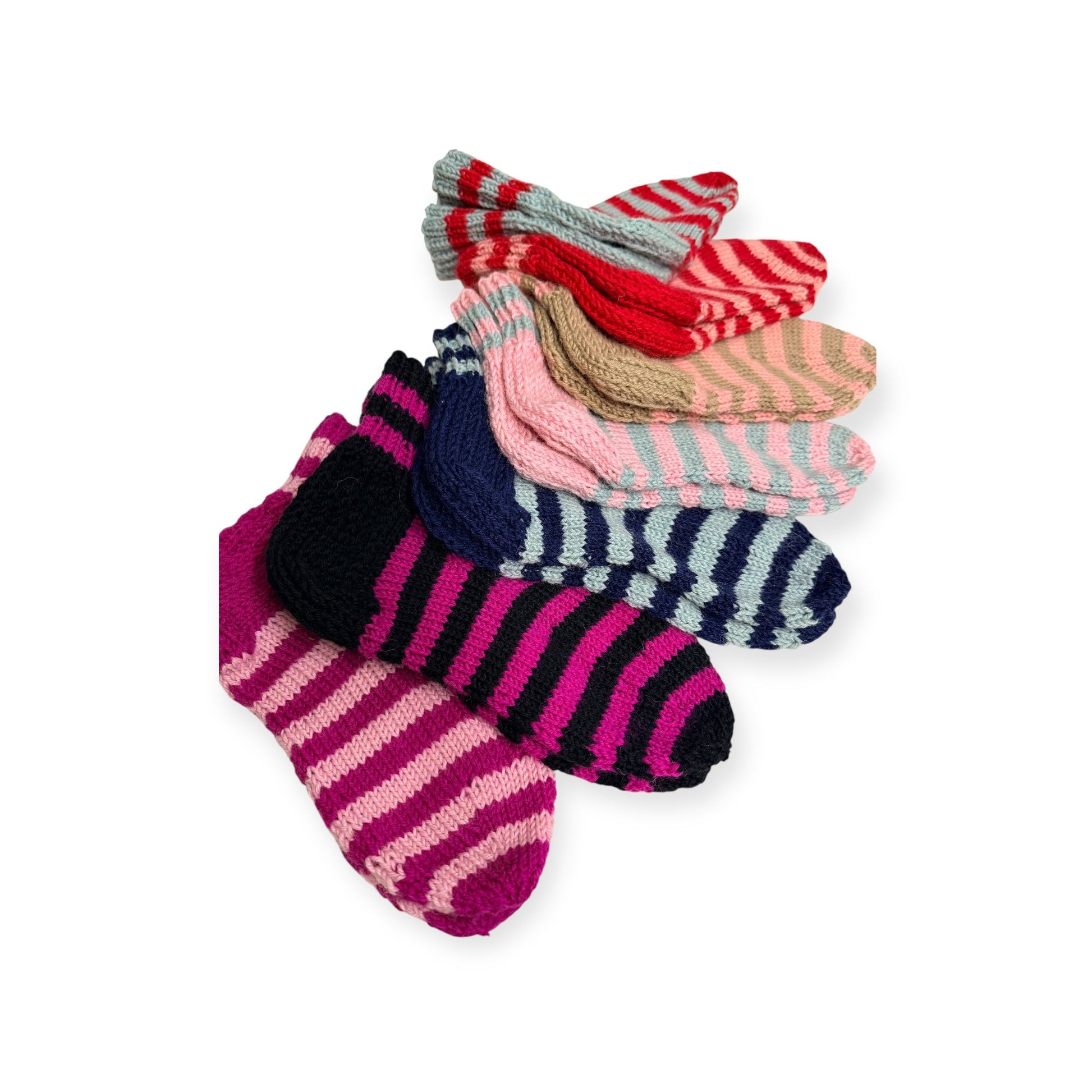 Villasukat Raita - oman maun mukaan - Lahja ja Sisustus Juuttisäkki