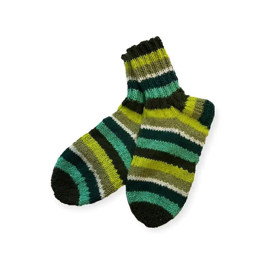 Villasukat Viher-raita Socks