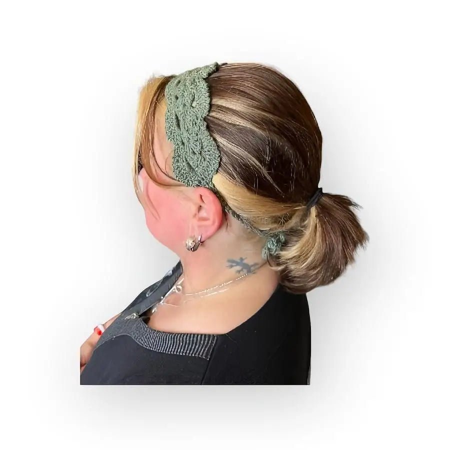 Virkattu Hiuspanta - Lahja ja Sisustus Juuttisäkki