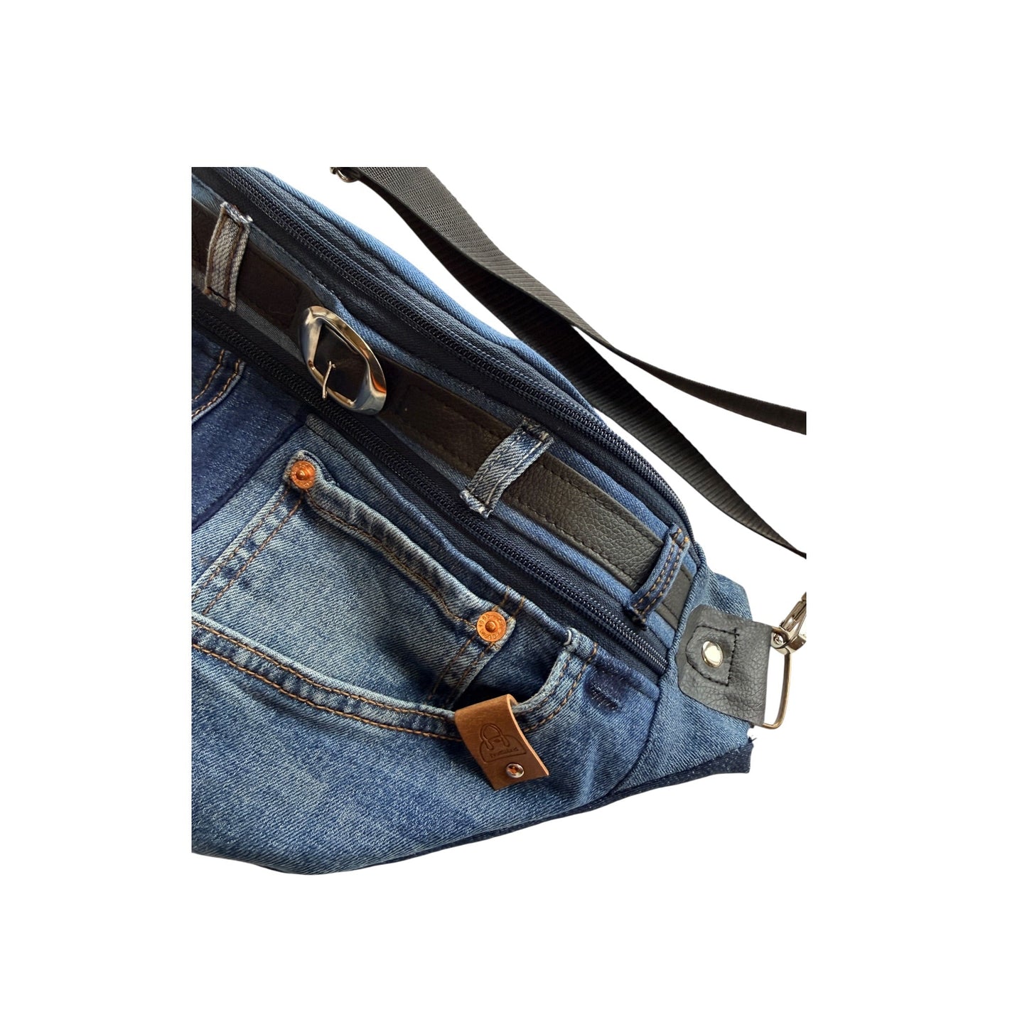 Vyölaukku - crossbody Farkku - Lahja ja Sisustus Juuttisäkki