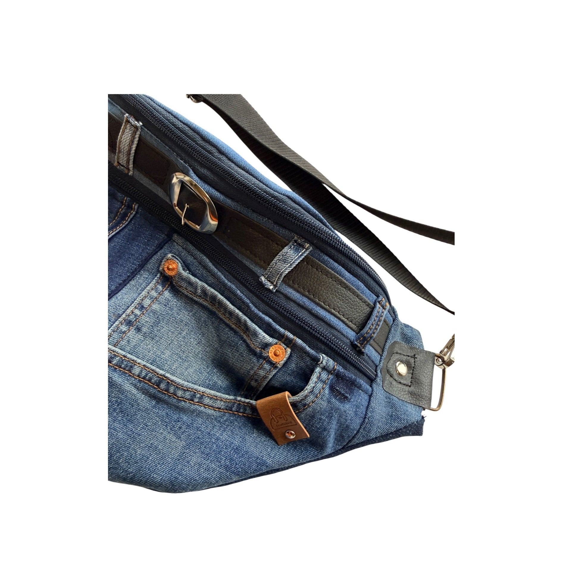 Vyölaukku - crossbody Farkku - Lahja ja Sisustus Juuttisäkki