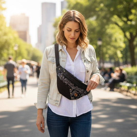 Vyölaukku - crossbody Farkku - Lahja ja Sisustus Juuttisäkki