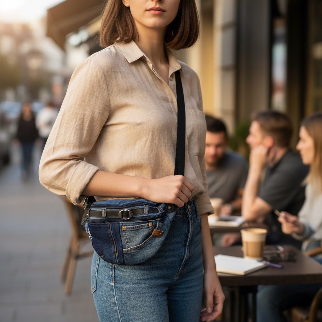 Vyölaukku - crossbody Farkku - Lahja ja Sisustus Juuttisäkki