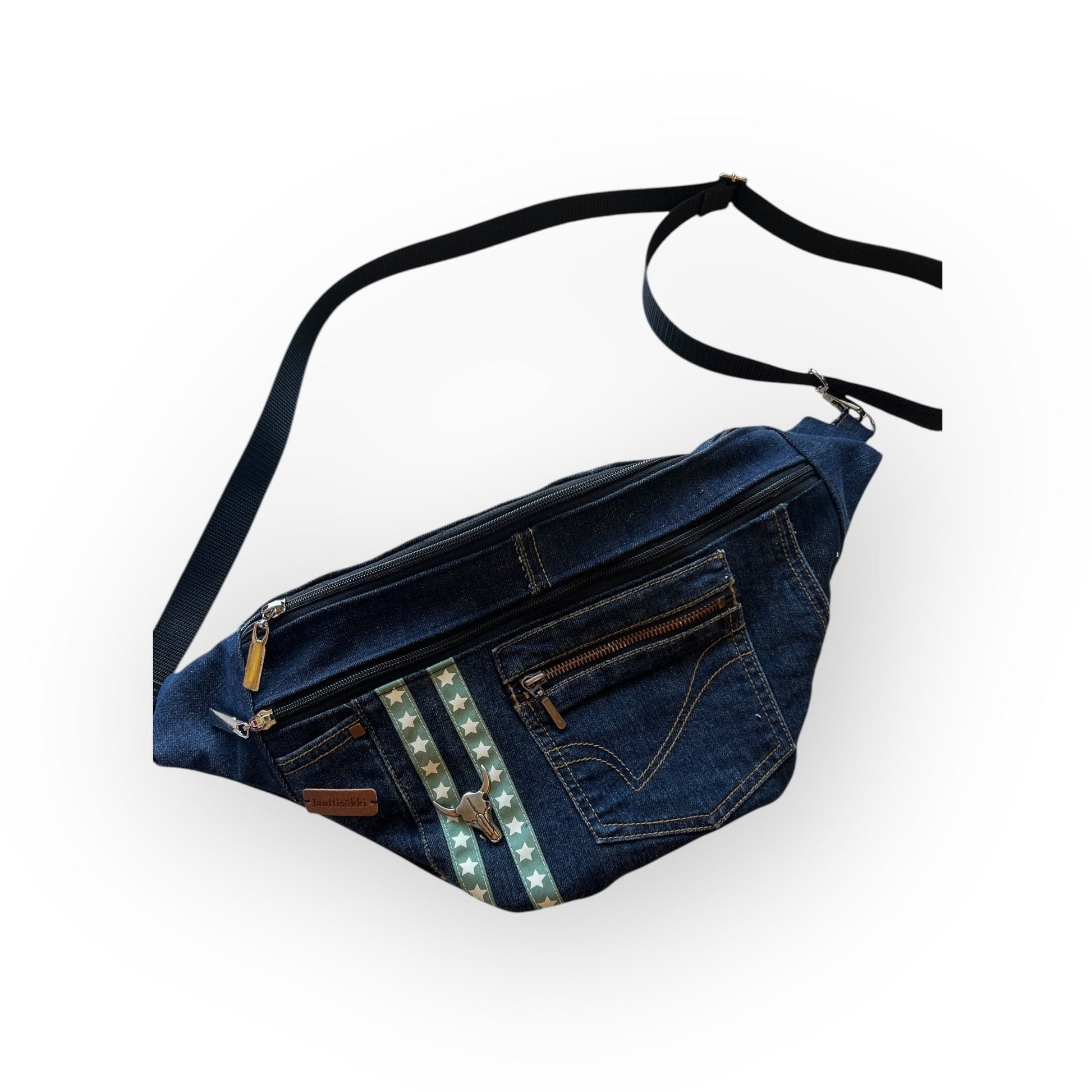 Vyölaukku - crossbody Farkku - Lahja ja Sisustus Juuttisäkki - 