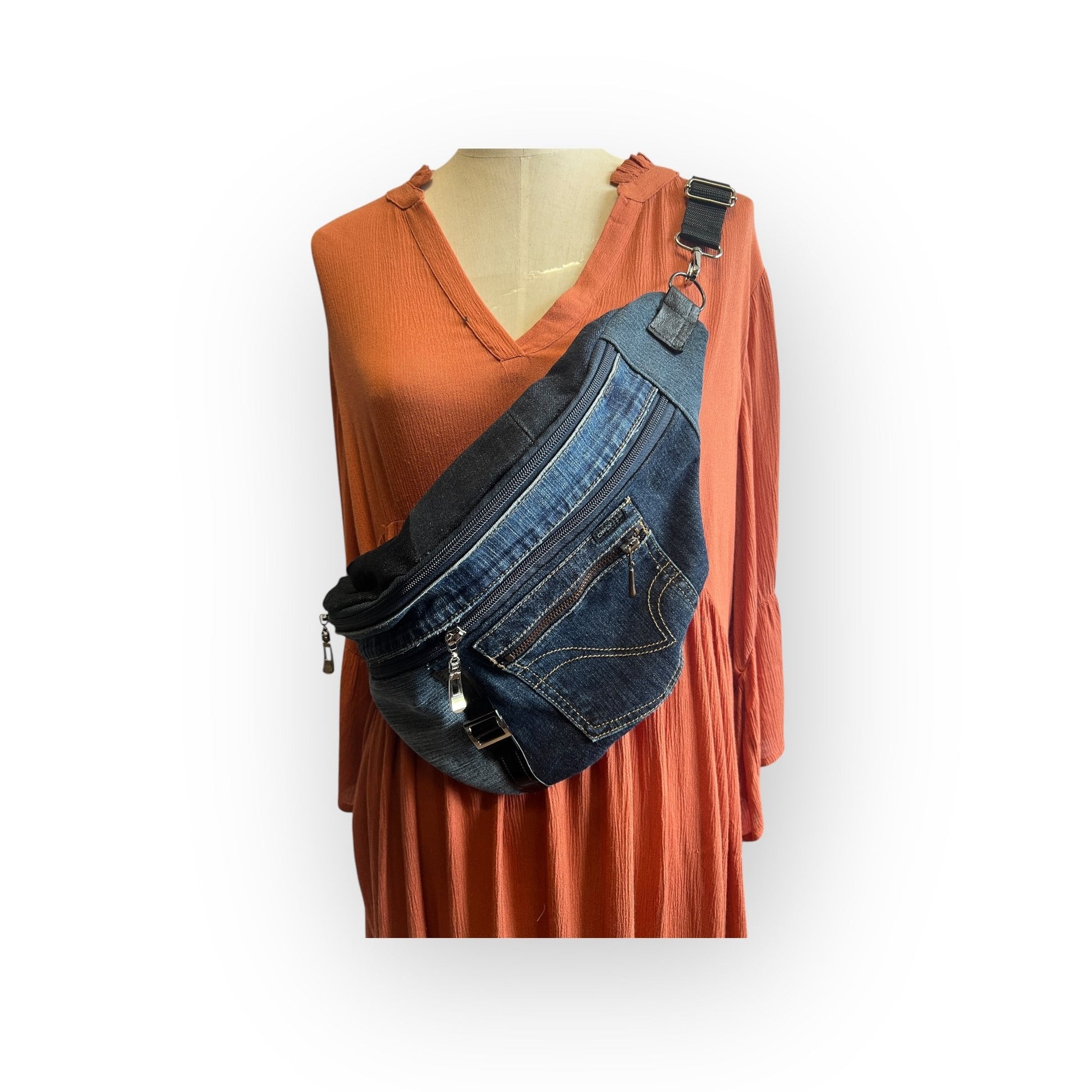 Vyölaukku - crossbody Farkku - Lahja ja Sisustus Juuttisäkki