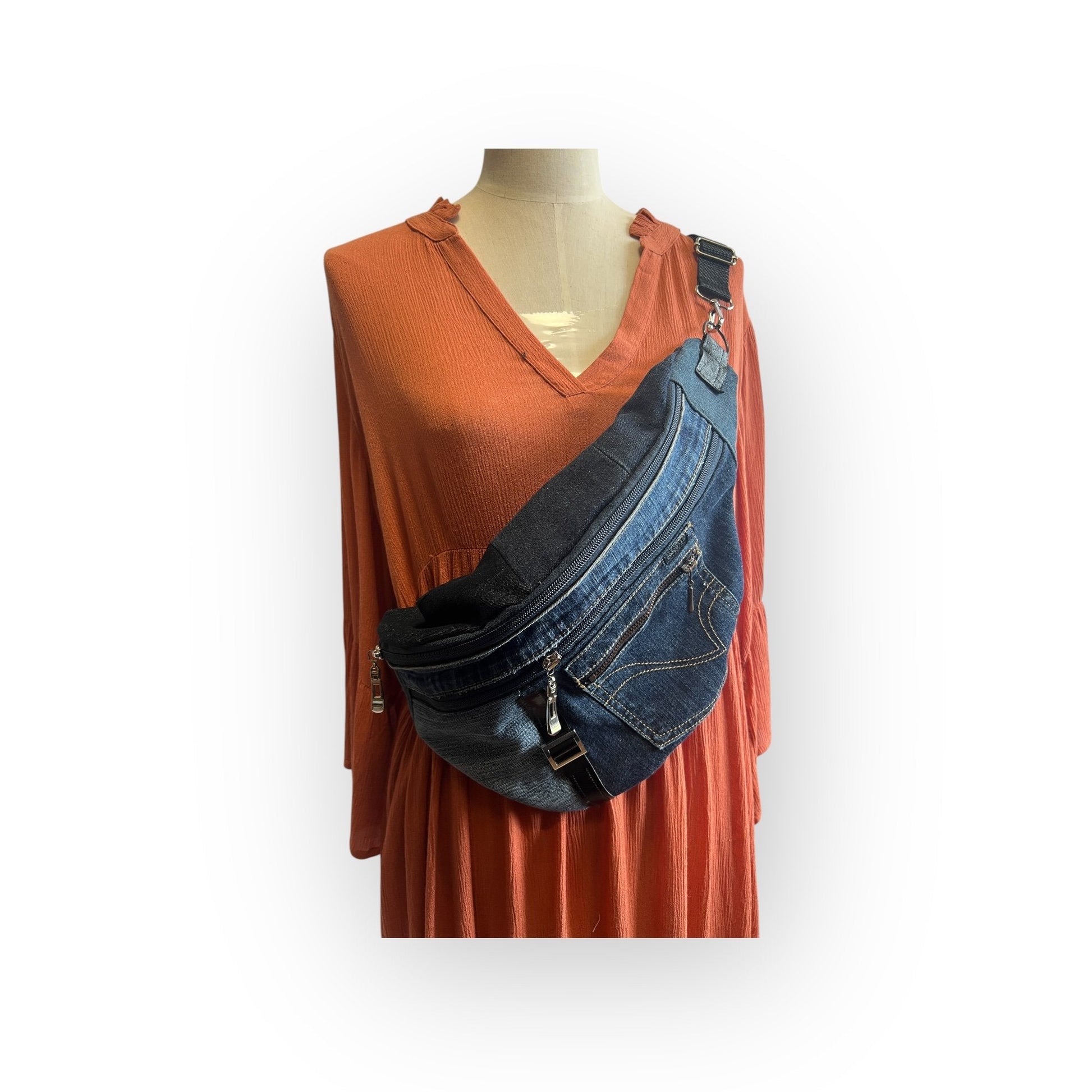 Vyölaukku - crossbody Farkku - Lahja ja Sisustus Juuttisäkki