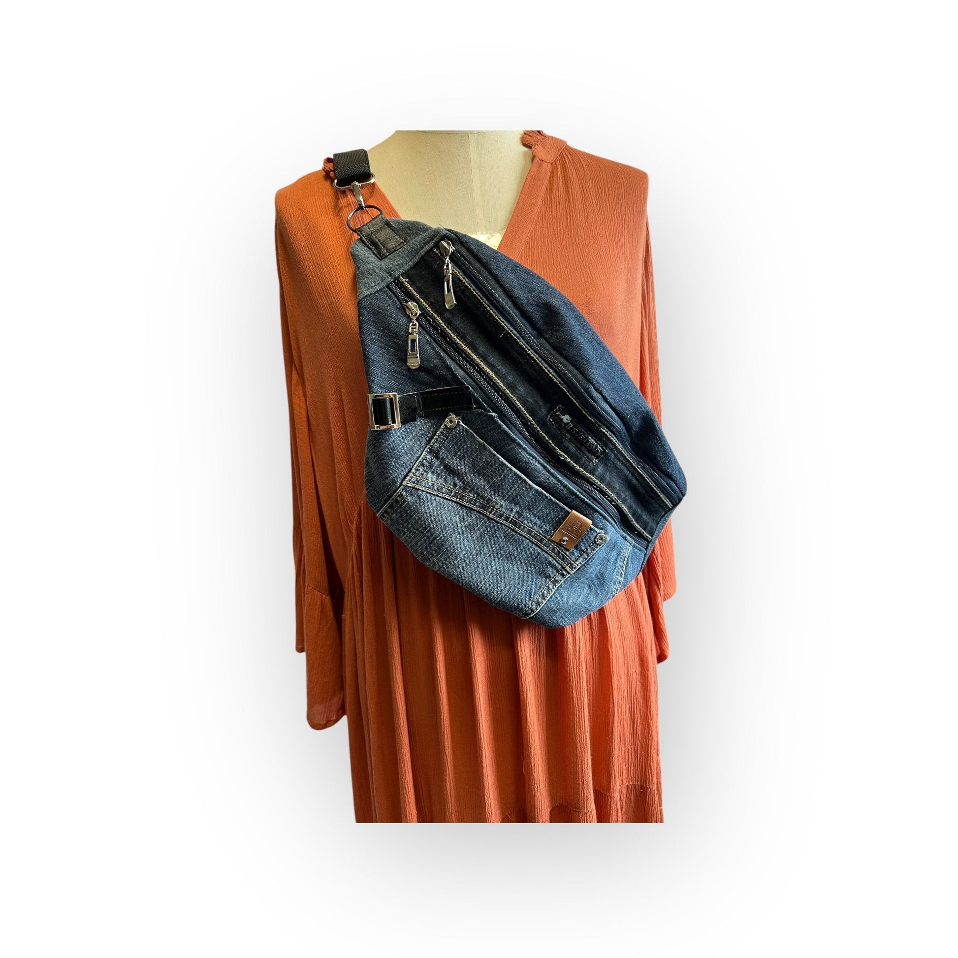 Vyölaukku - crossbody Farkku - Lahja ja Sisustus Juuttisäkki