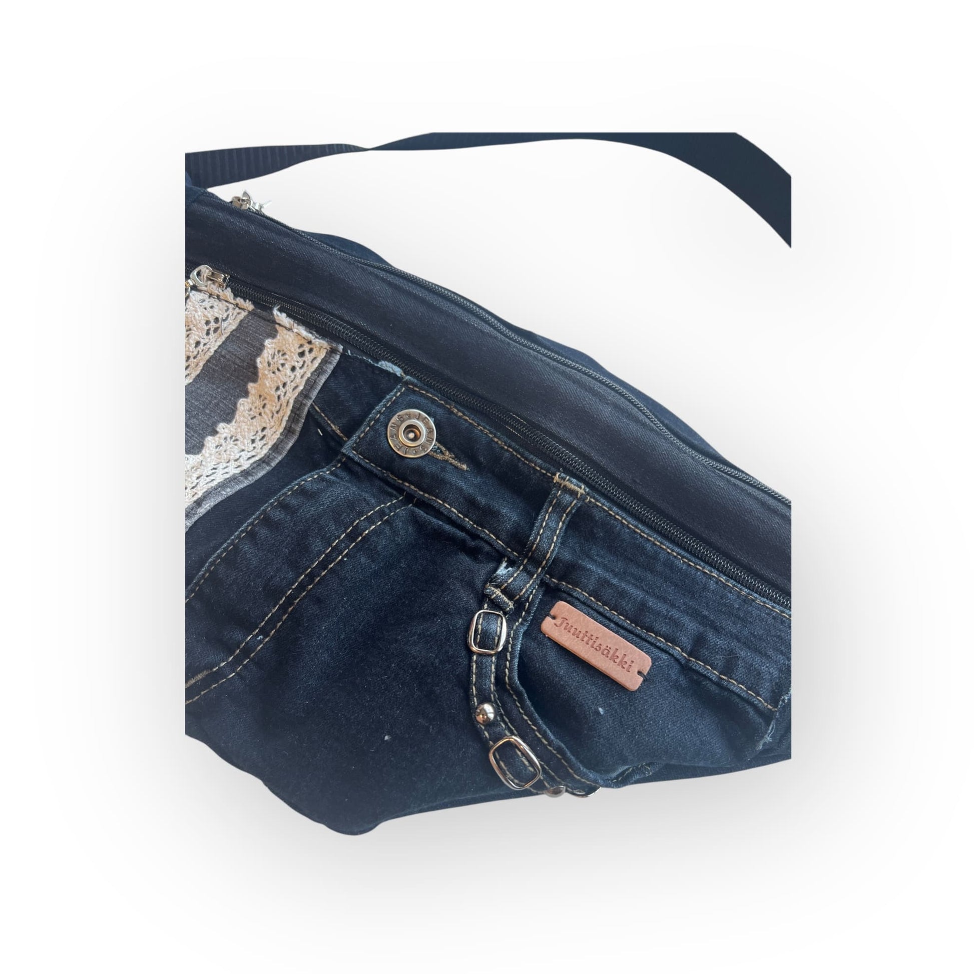 Vyölaukku - crossbody Farkku - Lahja ja Sisustus Juuttisäkki - 