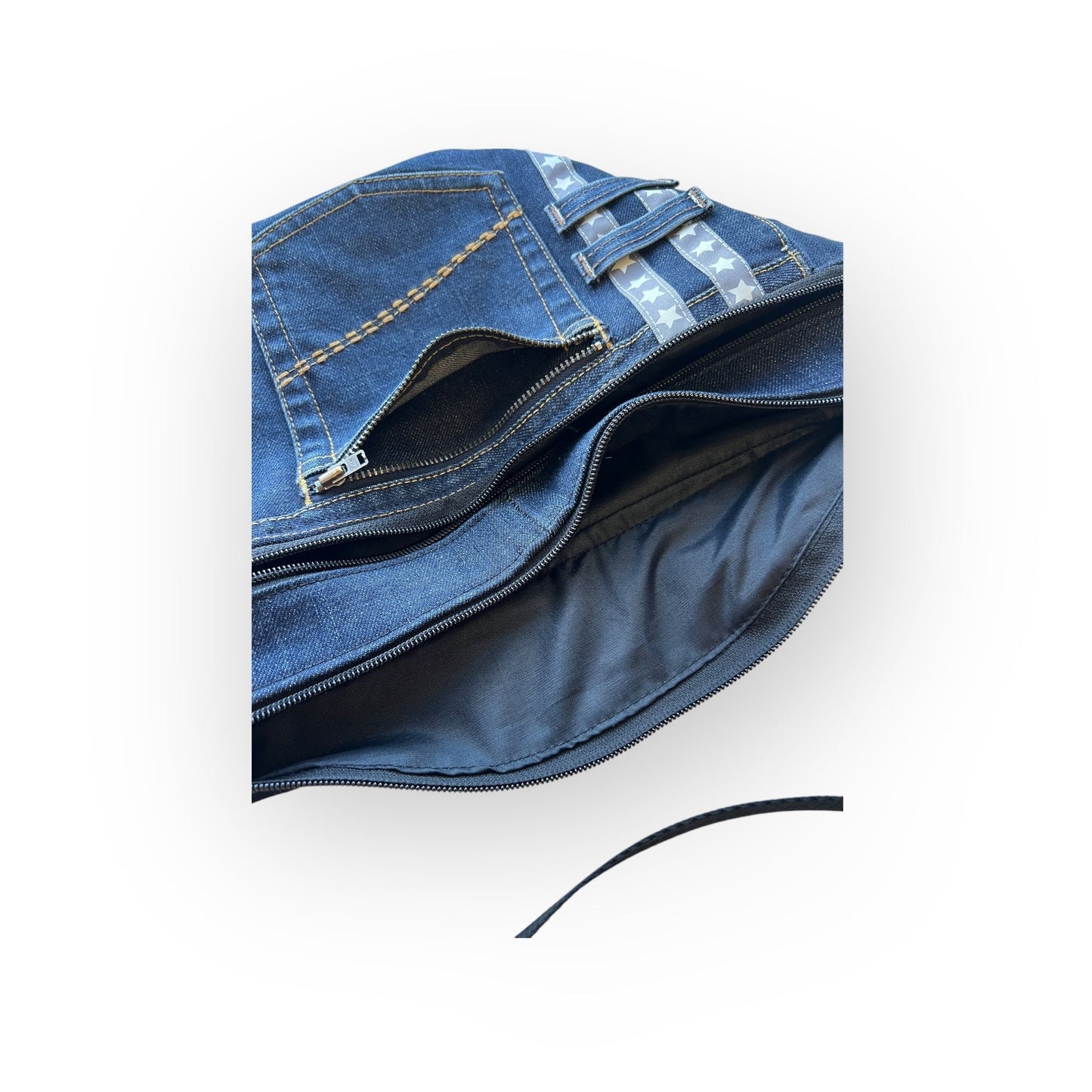 Vyölaukku - crossbody Farkku - Lahja ja Sisustus Juuttisäkki - 