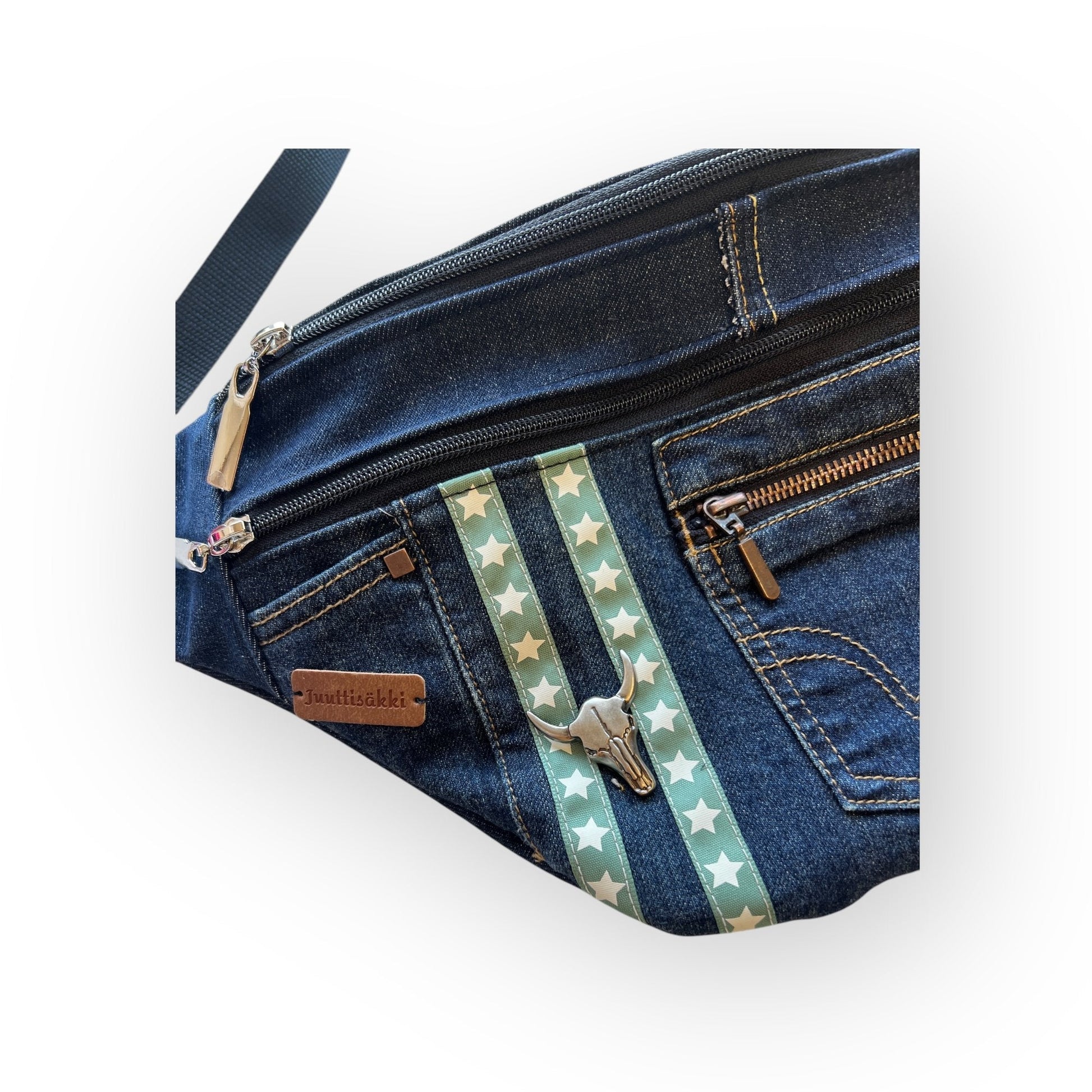 Vyölaukku - crossbody Farkku - Lahja ja Sisustus Juuttisäkki - 