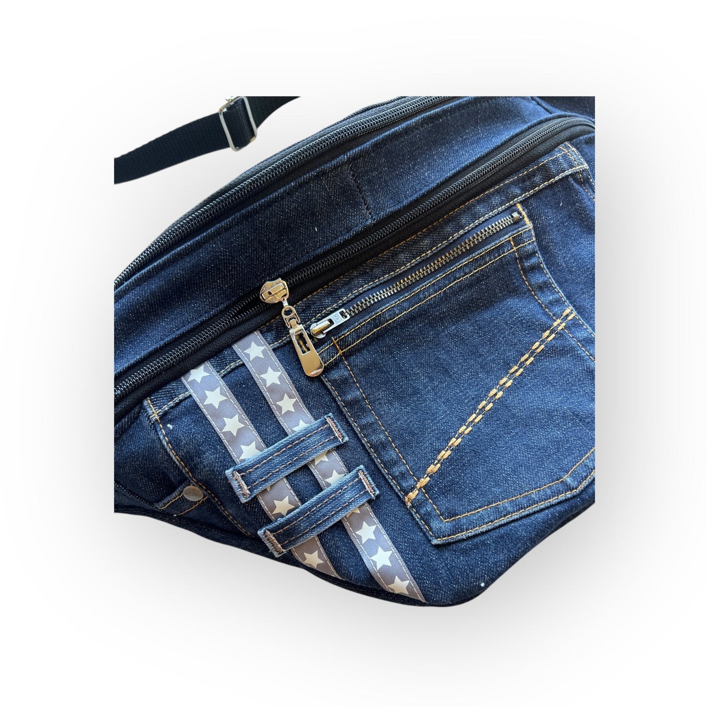 Vyölaukku - crossbody Farkku - Lahja ja Sisustus Juuttisäkki - 